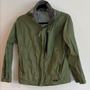 REI Kids XL Olive Windbreaker Jacket